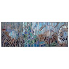 20th Century Catalan Concrete Stained Glass Window