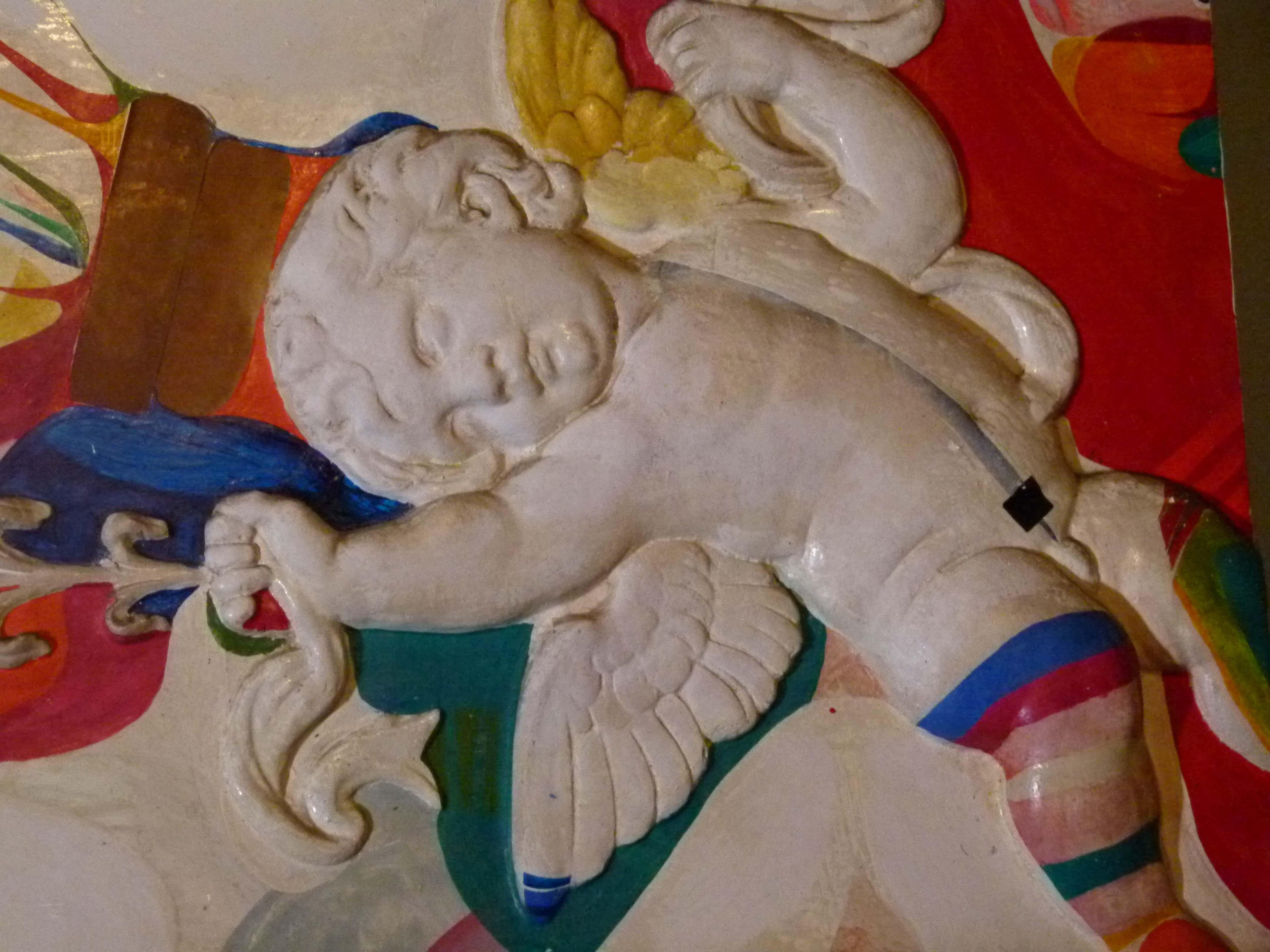 Carved  20th Century Catalan Surrealist 's Lluis Güell Relief