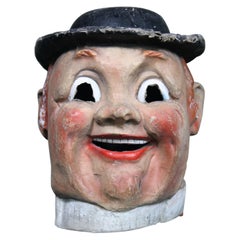 20th Century Catholic Clergyman, Papier Mâché Carnival Fairground Theatre Mask