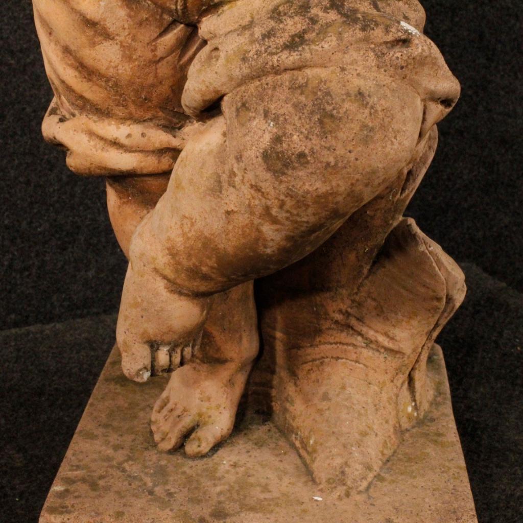 20th Century Cement French Dancing Child with Tambourine Sculpture, 1980 7