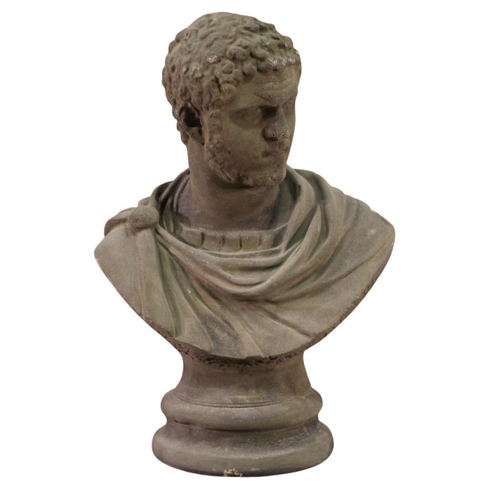 20th Century Cement Italian Sculpture Bust of Emperor Caracalla, 1960 in vendita