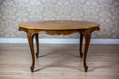 Contemporary Louis Philippe Center Table, Carved Wood, Europe, 1980s