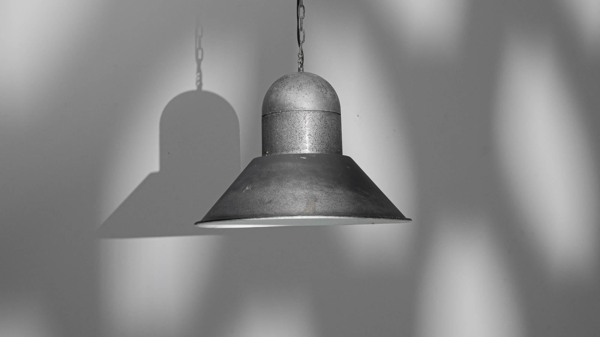 20th Century Central European Industrial Pendant Lamp For Sale 6