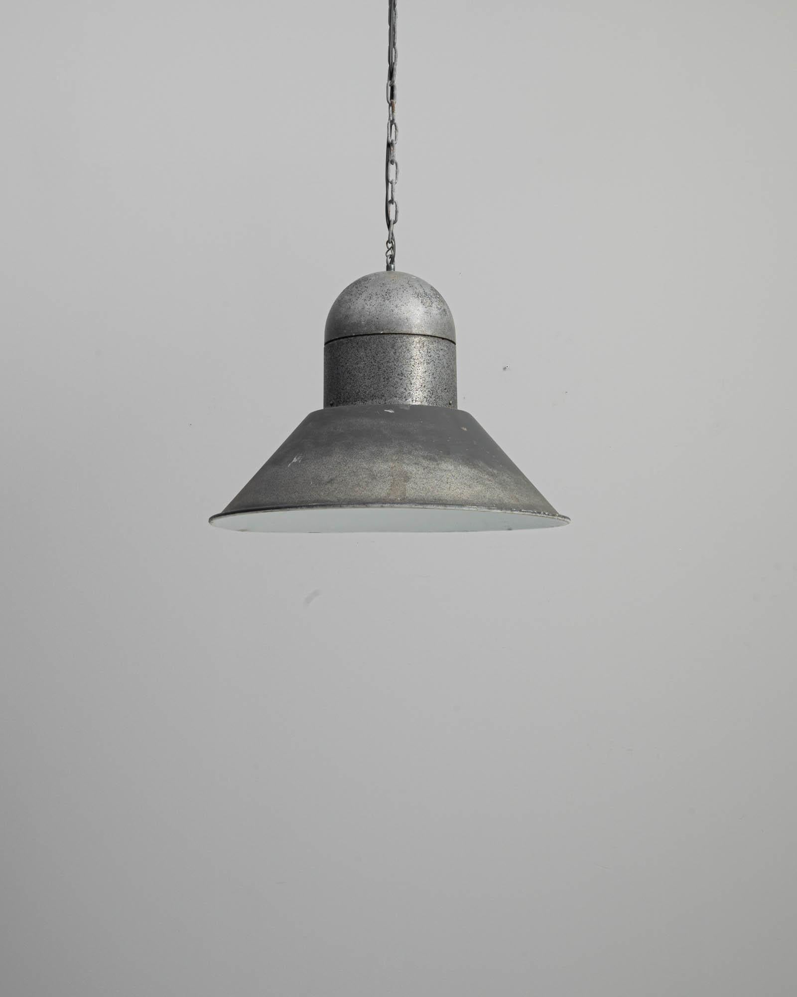 20th Century Central European Industrial Pendant Lamp In Good Condition For Sale In High Point, NC