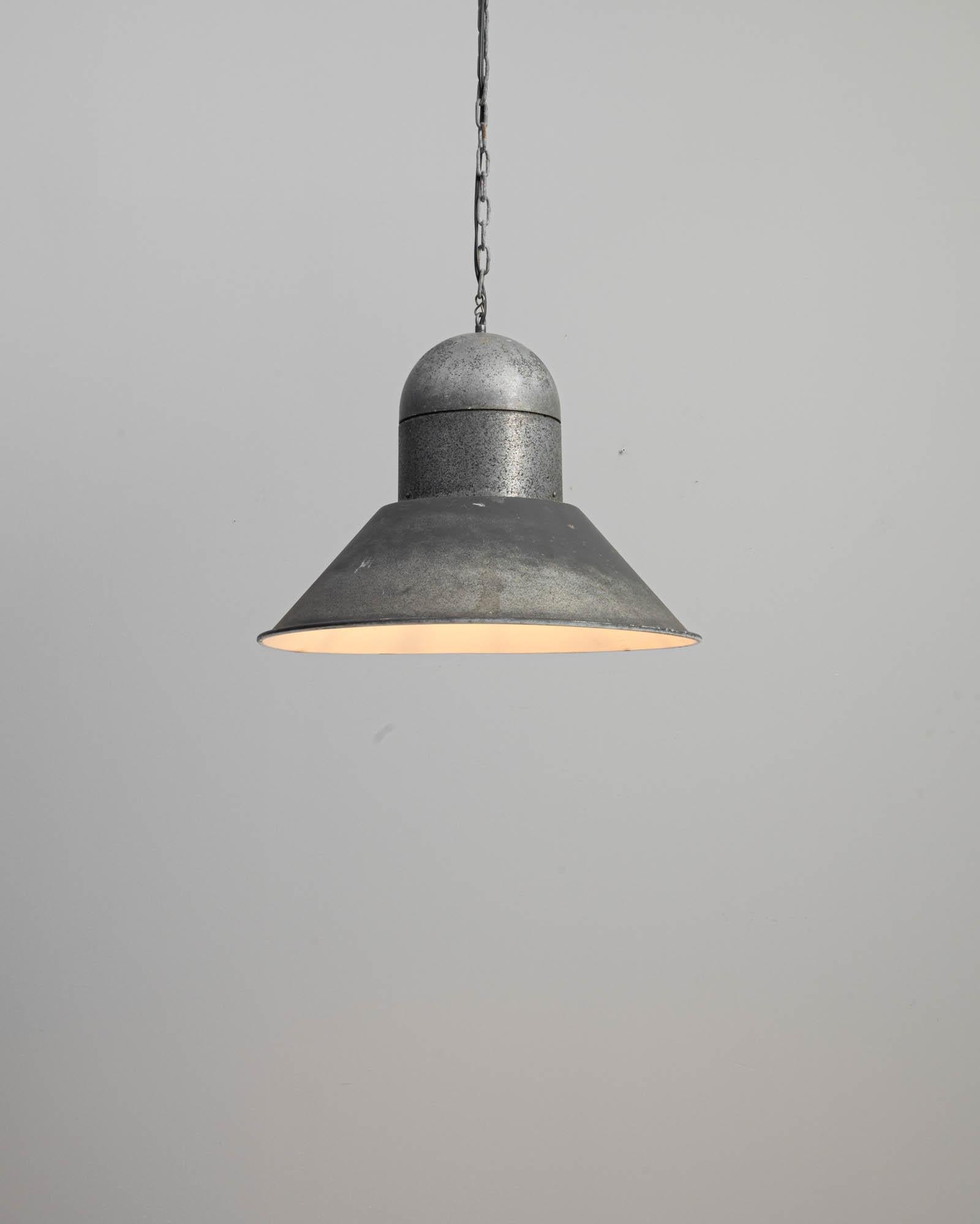 Metal 20th Century Central European Industrial Pendant Lamp For Sale