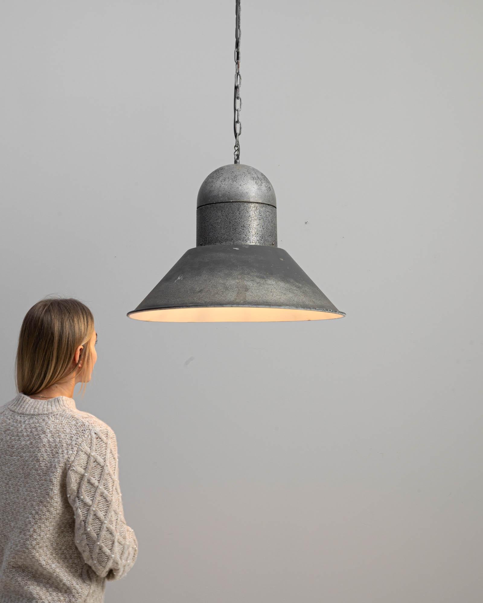 20th Century Central European Industrial Pendant Lamp For Sale 1