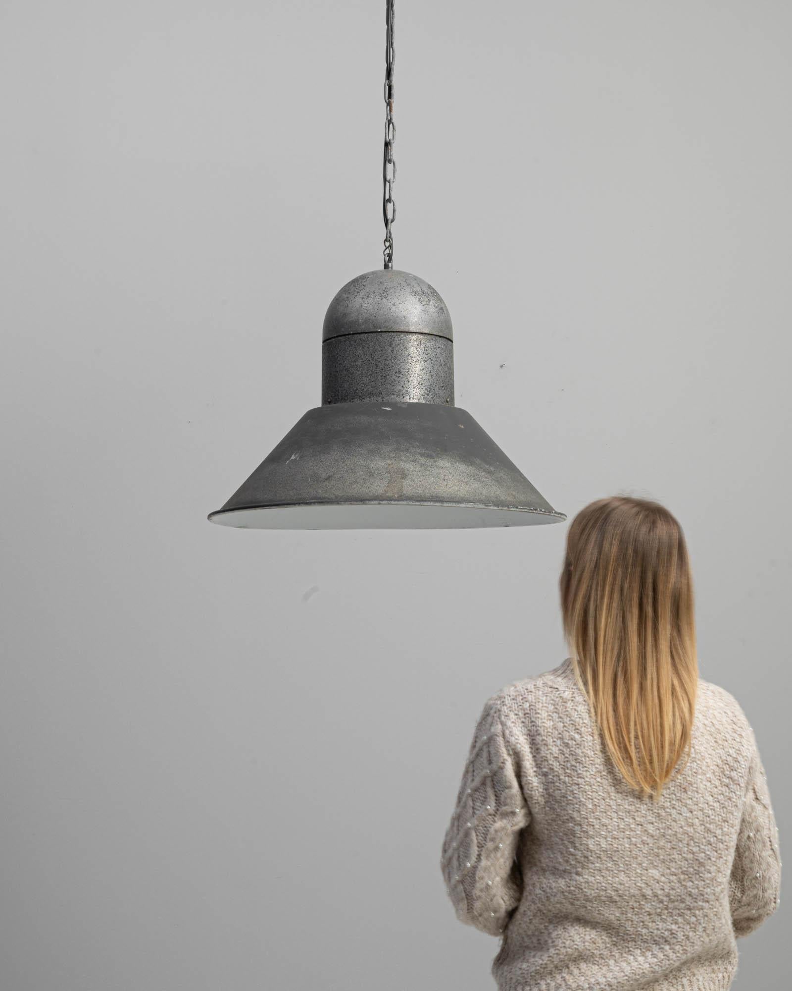 20th Century Central European Industrial Pendant Lamp For Sale 3