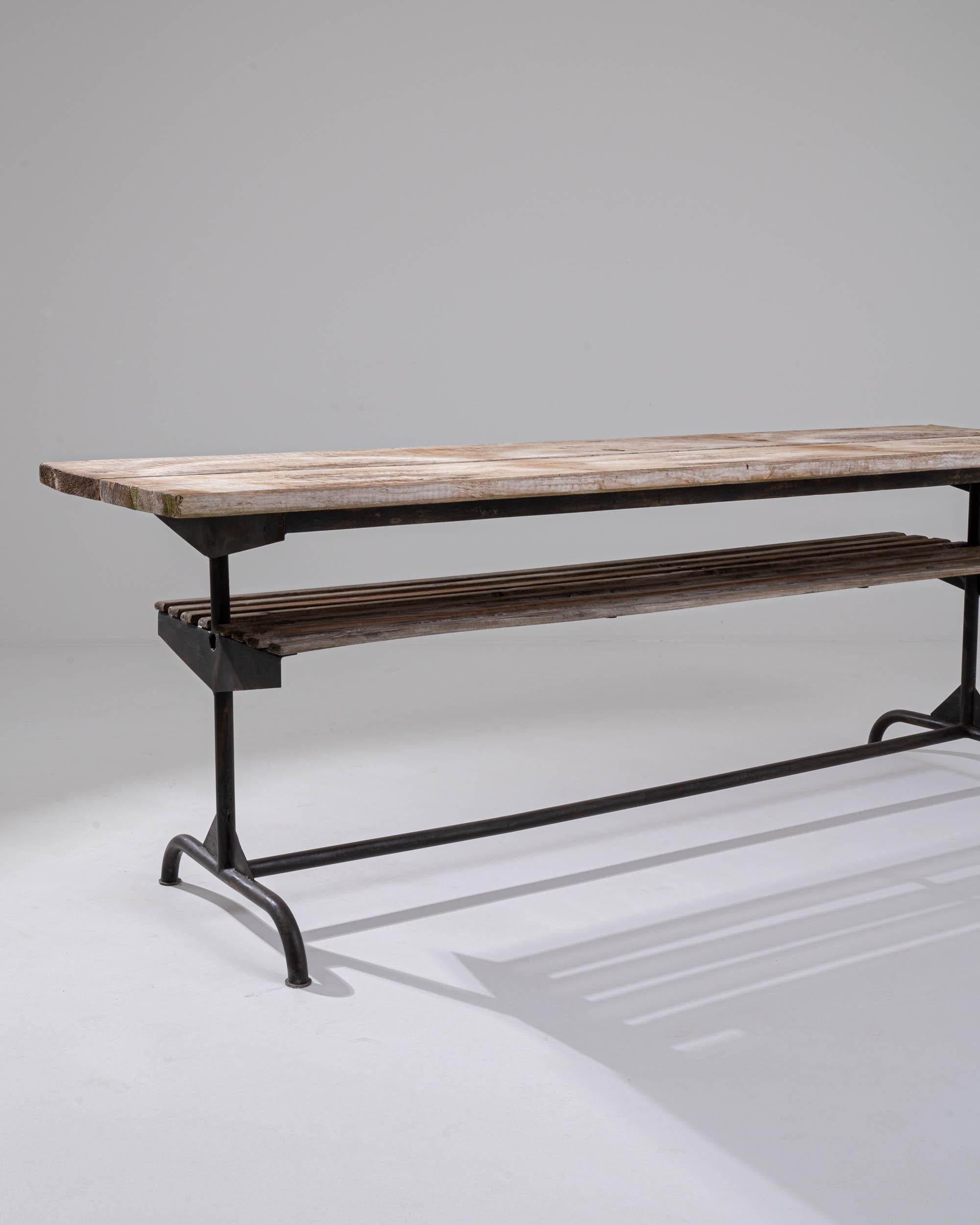 Metal 20th Century Central European Industrial Table For Sale