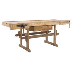 20th Century Central European Industrial Wooden Work Table