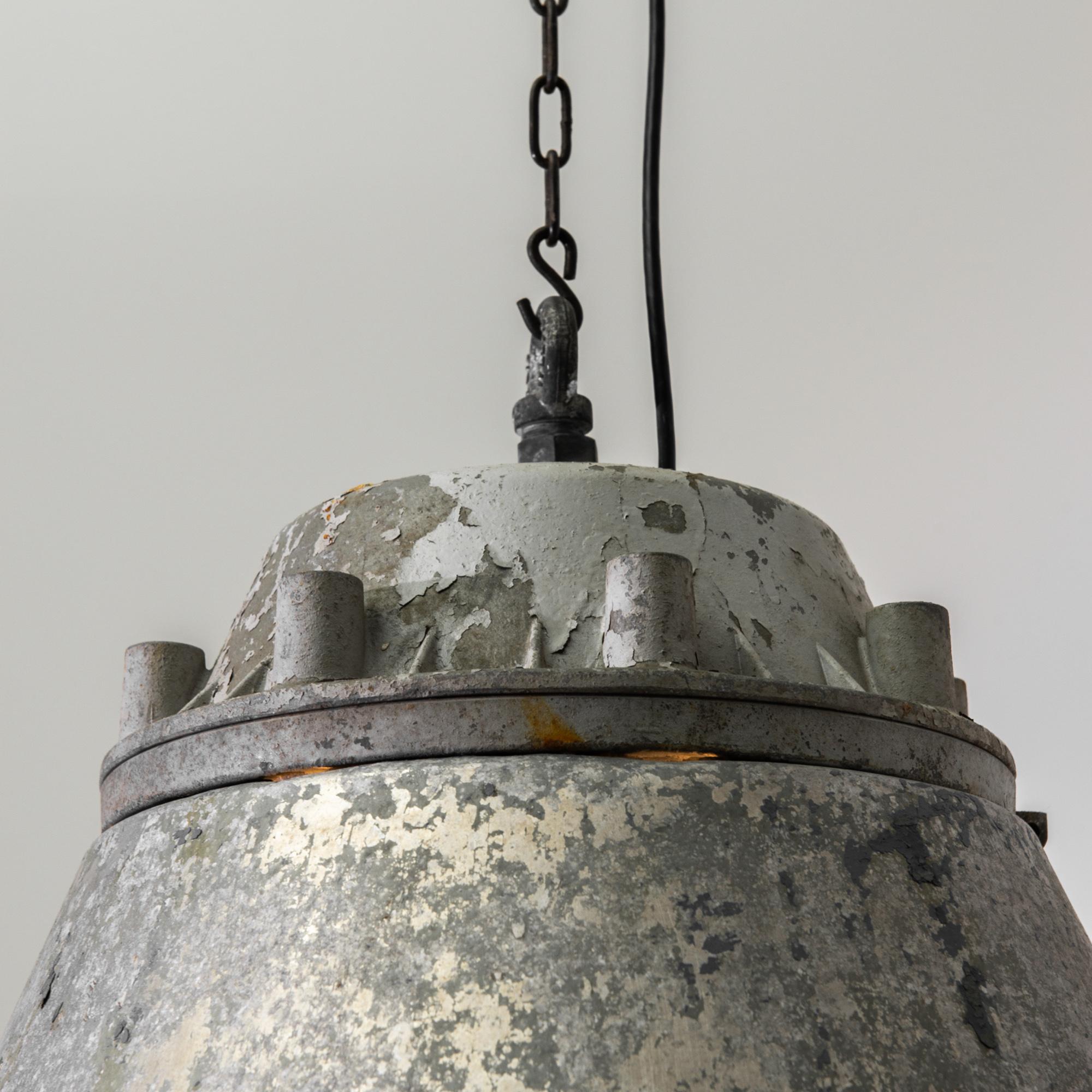 20th Century Central European Metal Pendant Lamp In Good Condition For Sale In High Point, NC