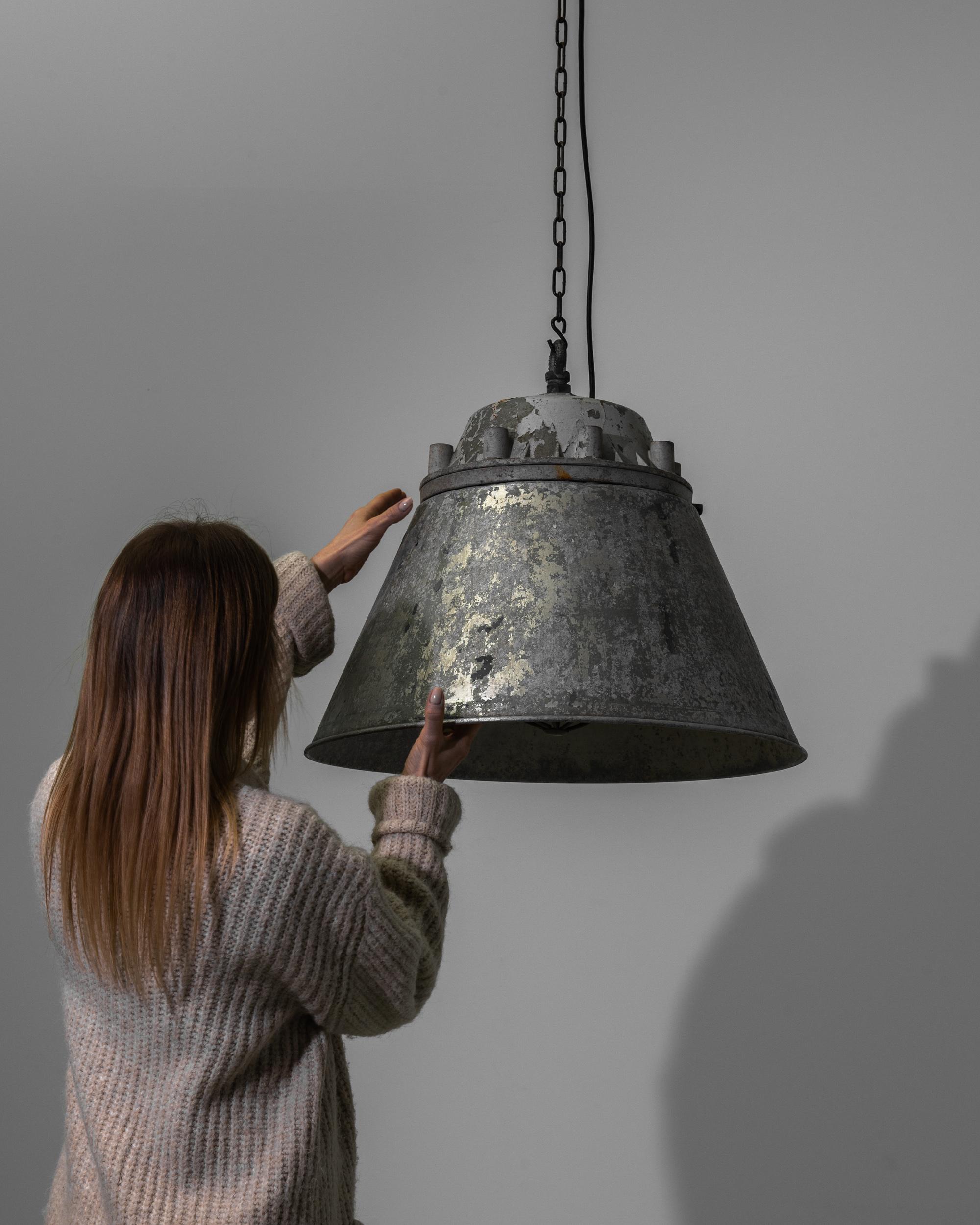 20th Century Central European Metal Pendant Lamp For Sale 4