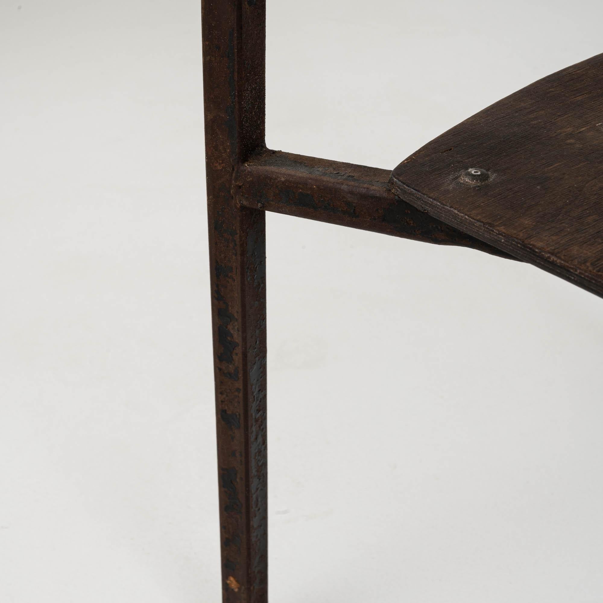 20th Century Central European Metal & Wooden Chair For Sale 9