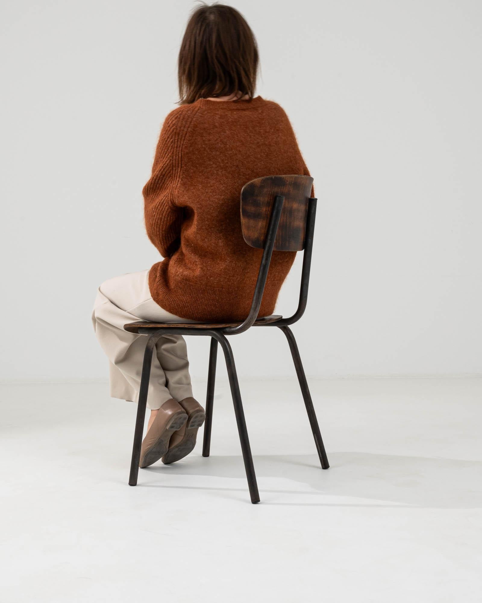 Mitteleuropäischer Stuhl aus Metall und Holz des 20. Jahrhunderts im Angebot 3