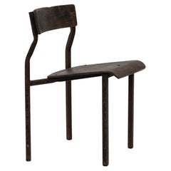 Vintage 20th Century Central European Metal & Wooden Chair