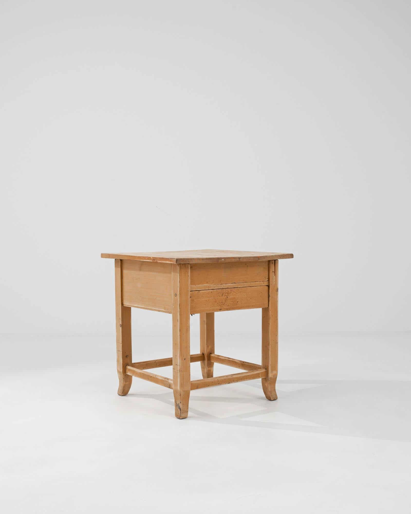 20th Century Central European Wooden Side Table For Sale 2