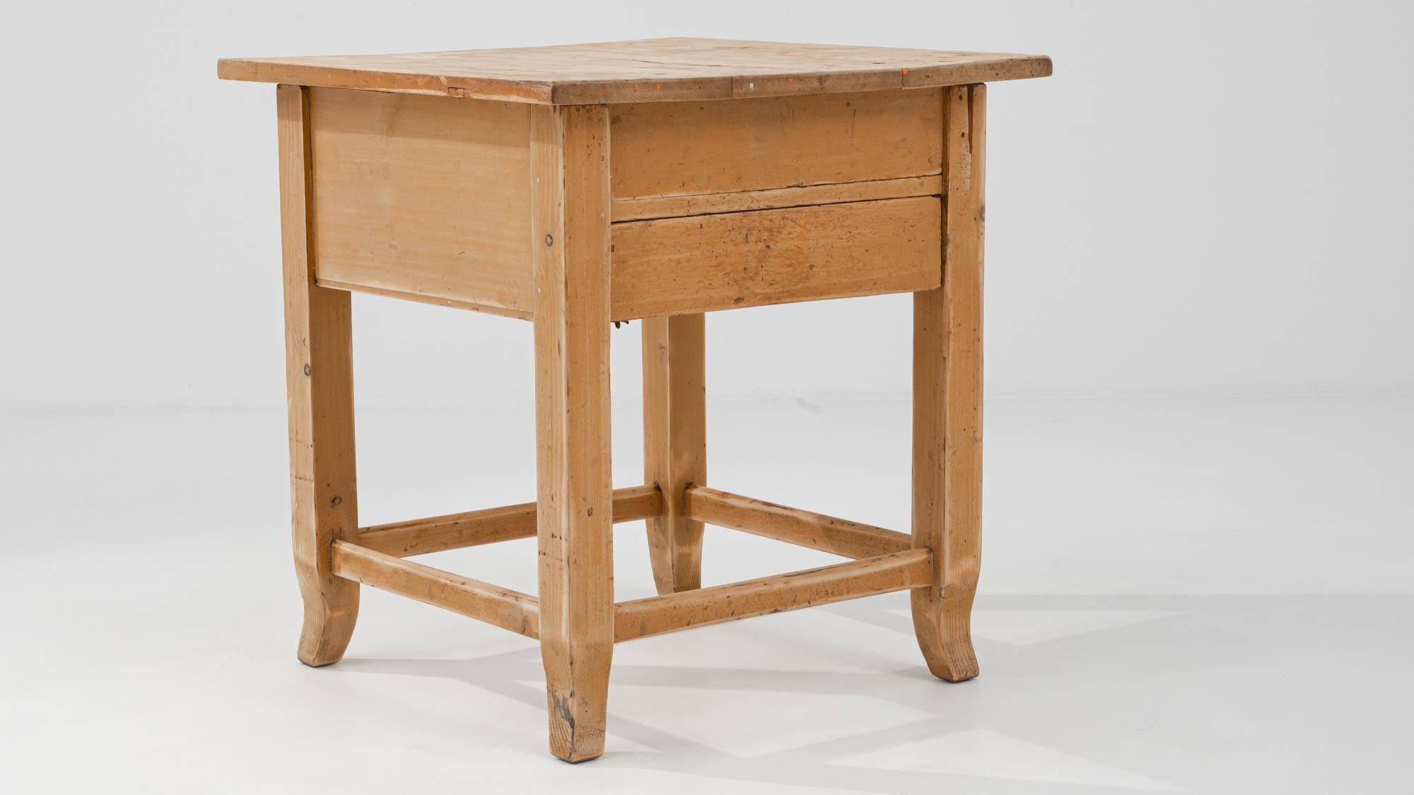 20th Century Central European Wooden Side Table For Sale 5