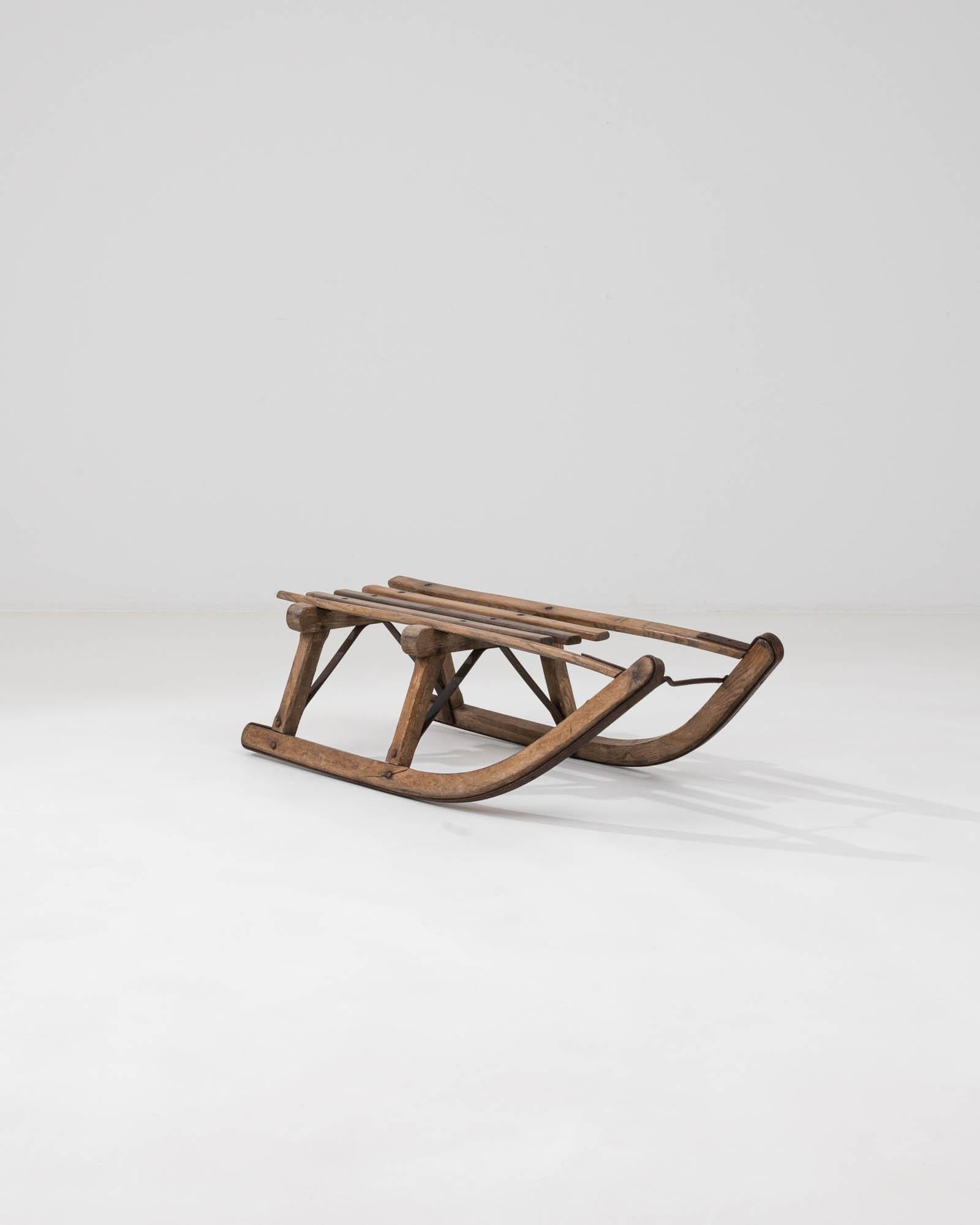 20th Century Central European Wooden Sled For Sale 1