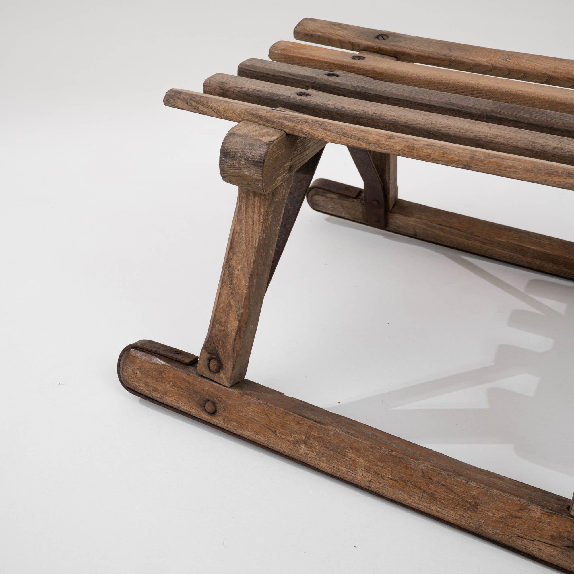 20th Century Central European Wooden Sled For Sale 5