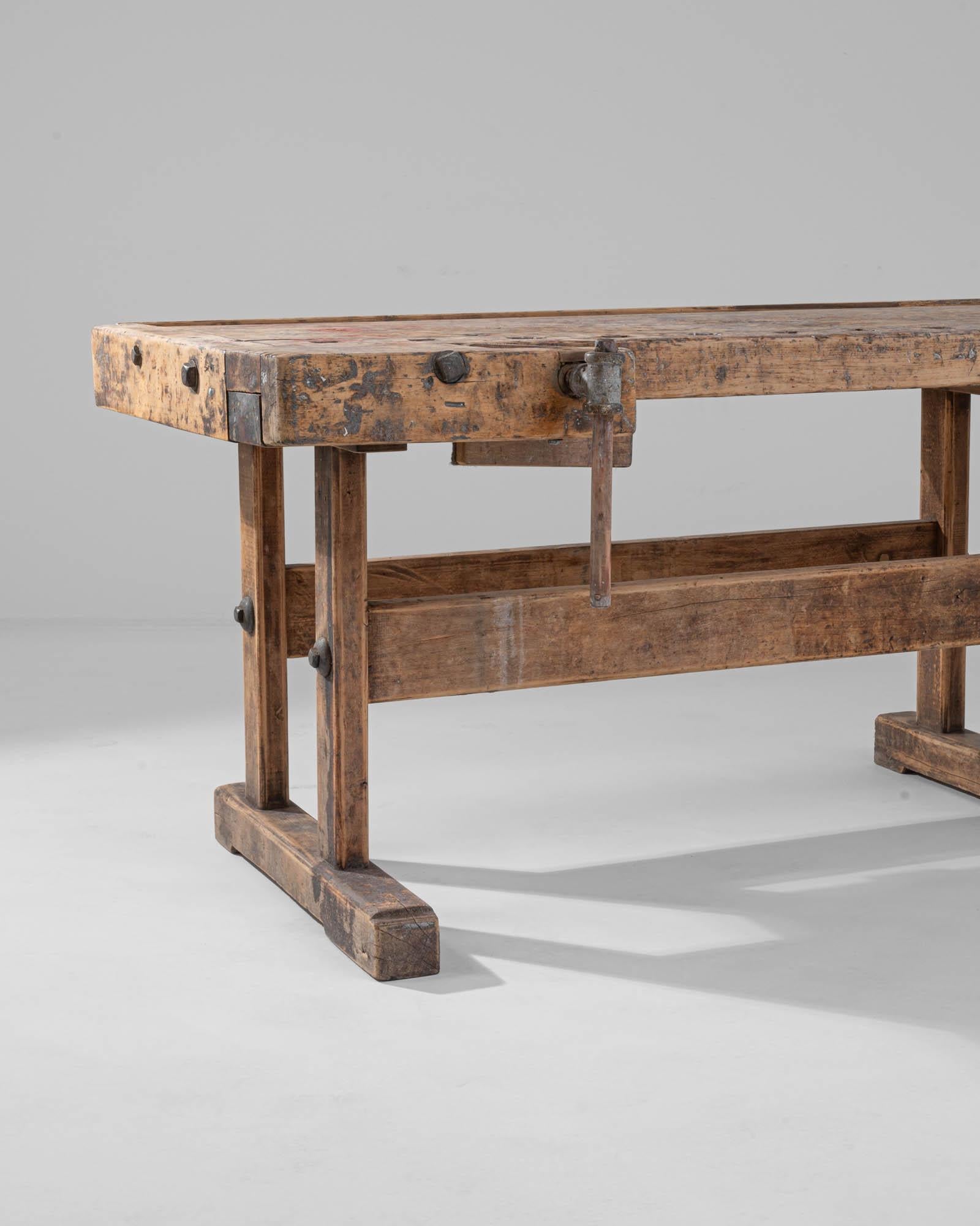 20th Century Central European Wooden Work Table For Sale 2