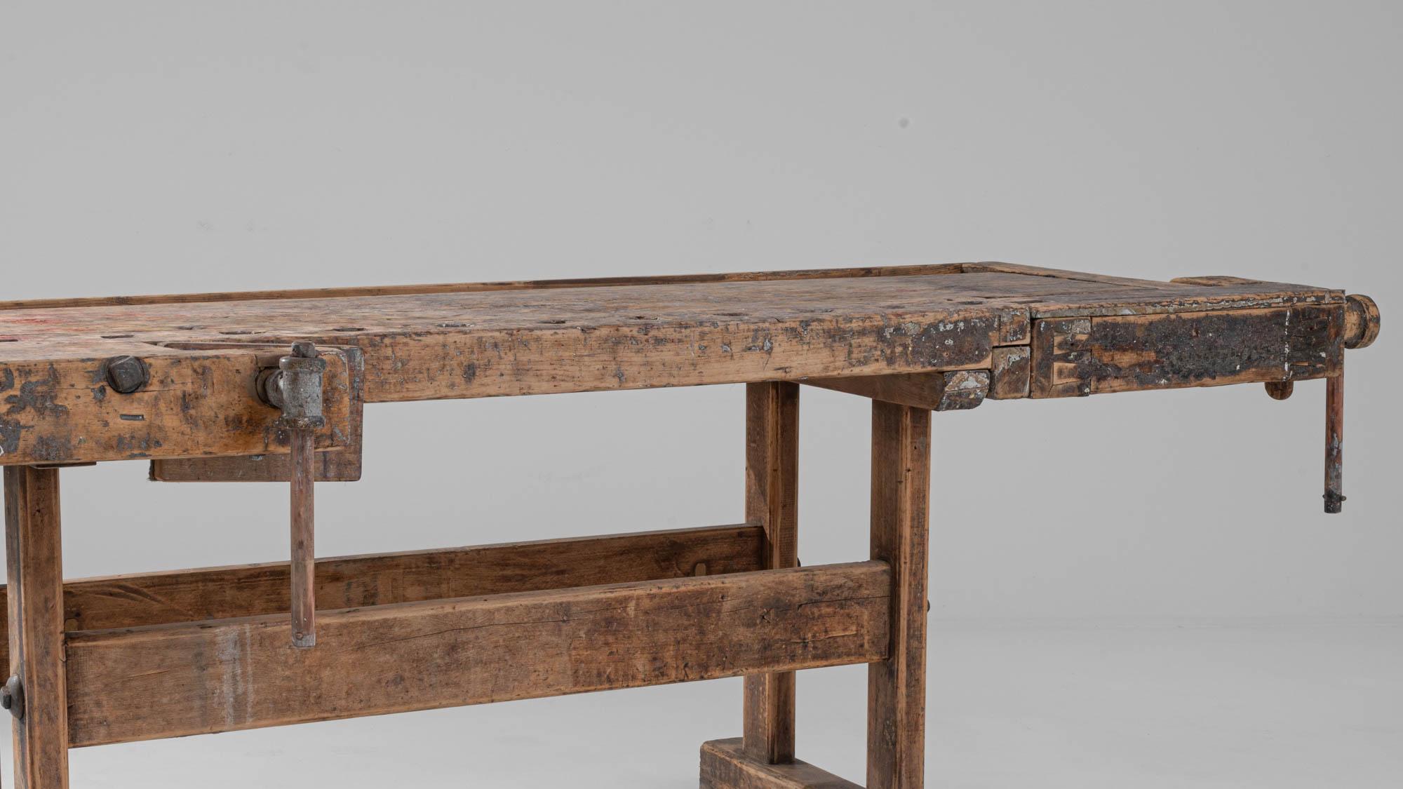 20th Century Central European Wooden Work Table For Sale 3