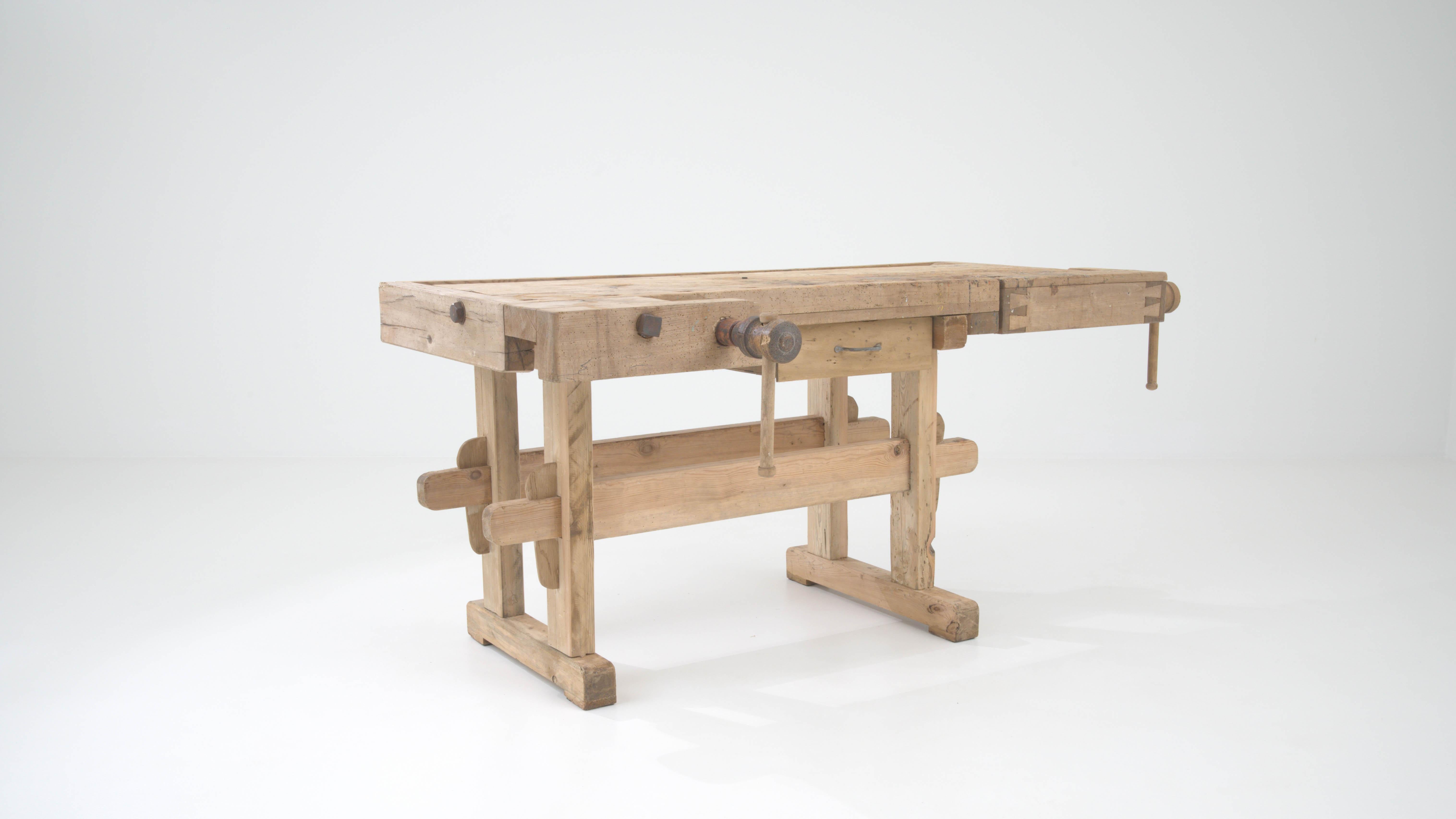 20th Century Central European Wooden Work Table For Sale 5