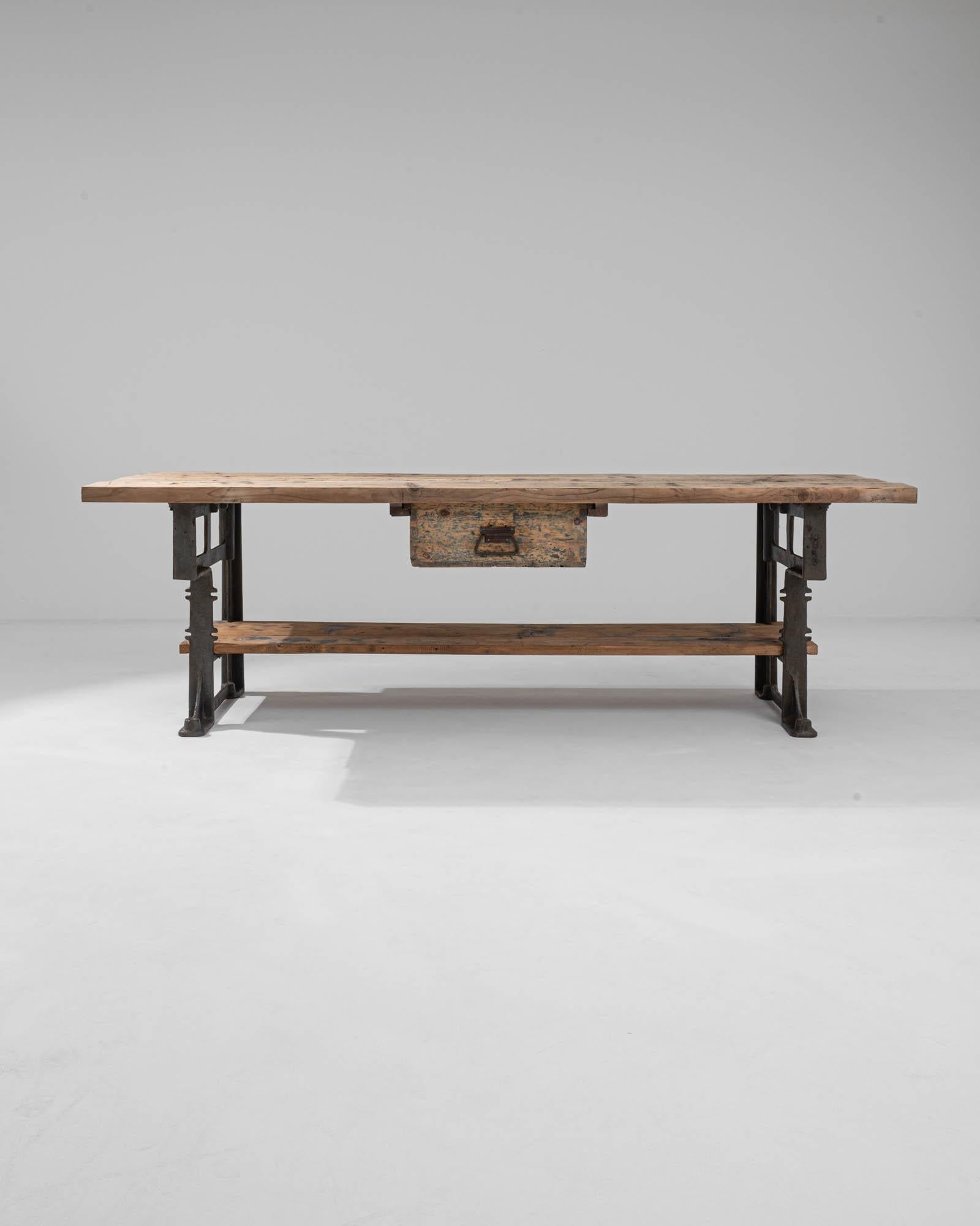 Industrial 20th Century Central European Work Table
