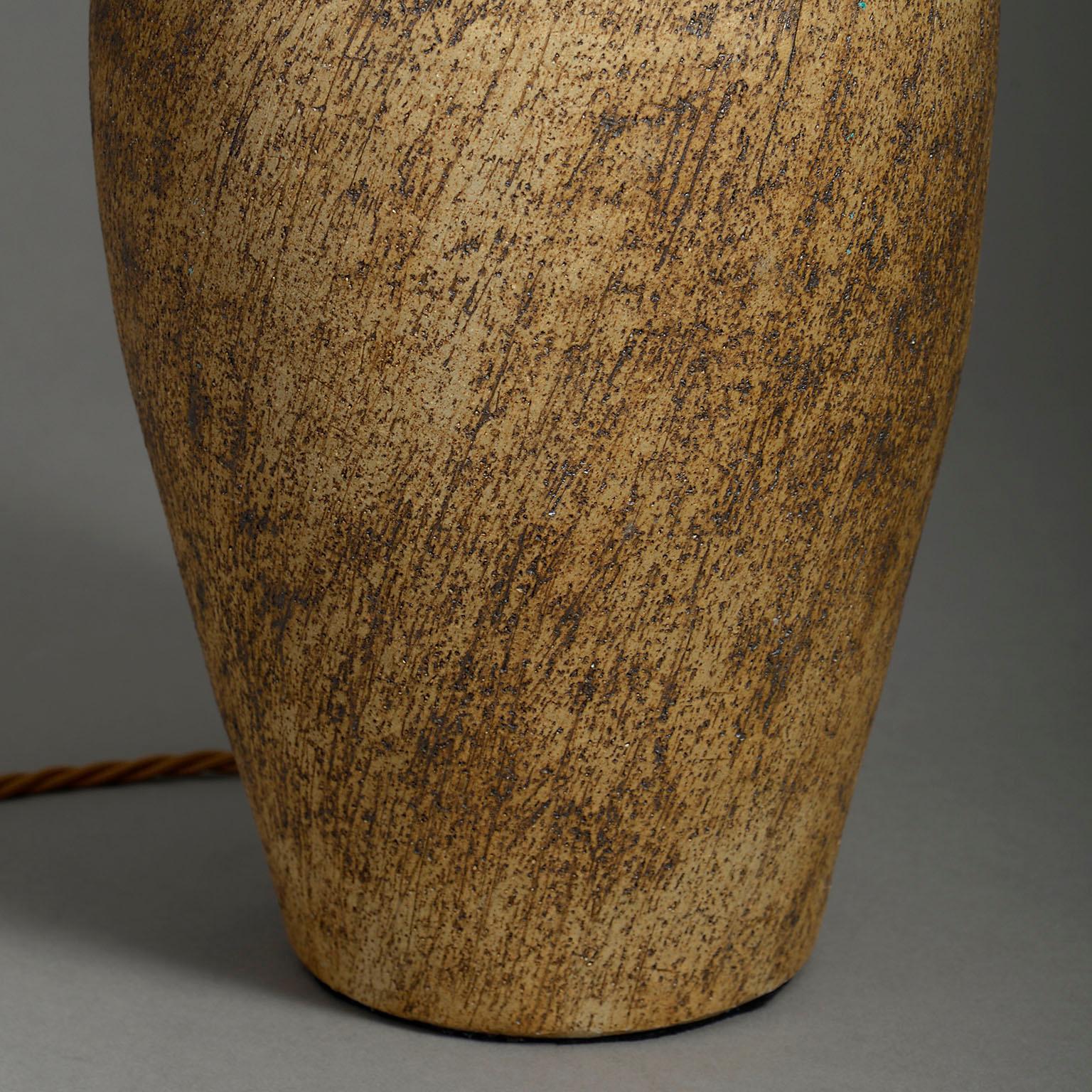Keramik-Flaschenlampe des 20. Jahrhunderts (Französisch) im Angebot