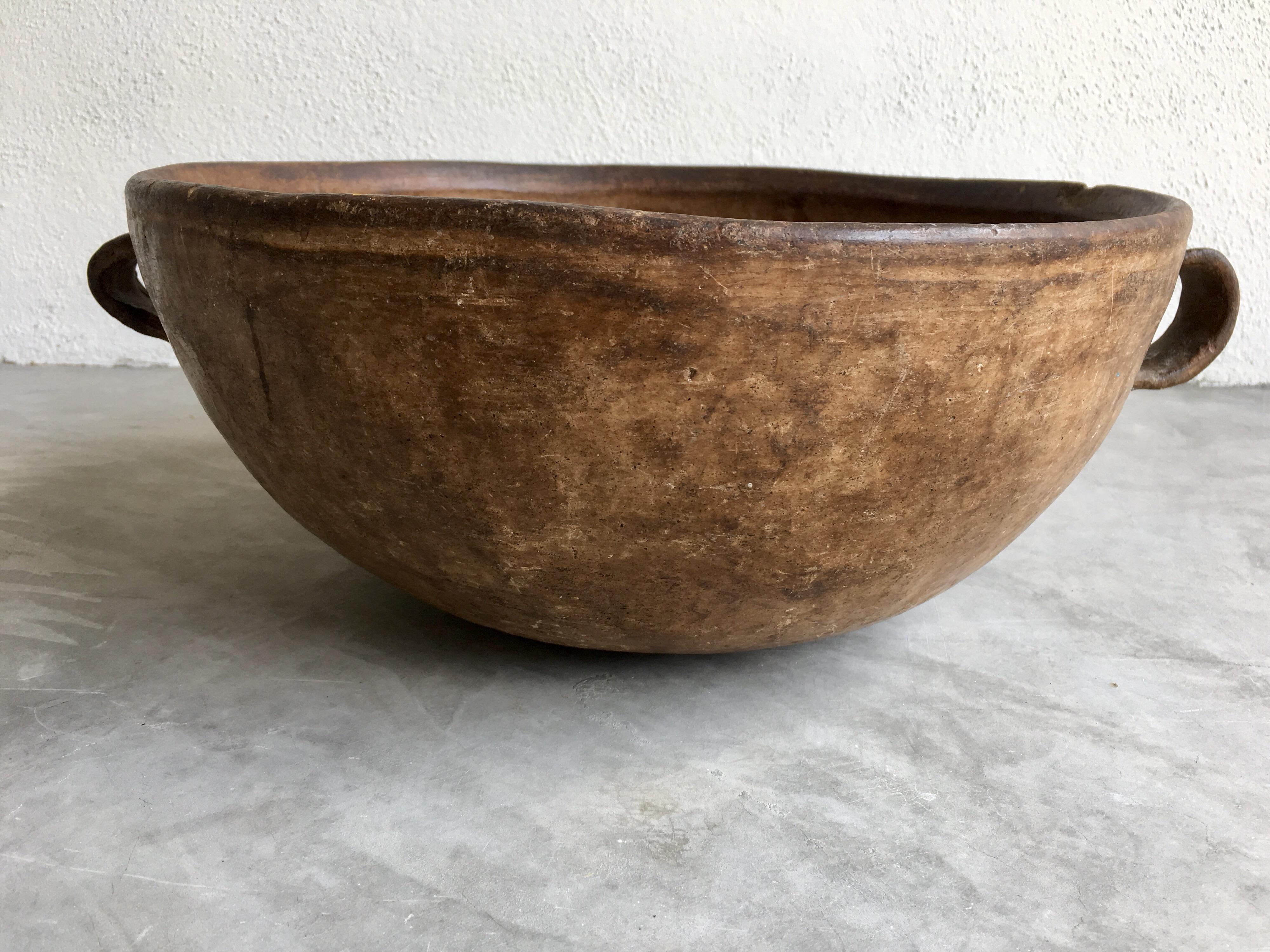 Rustic 20th Century Ceramic Bowl, Mexico