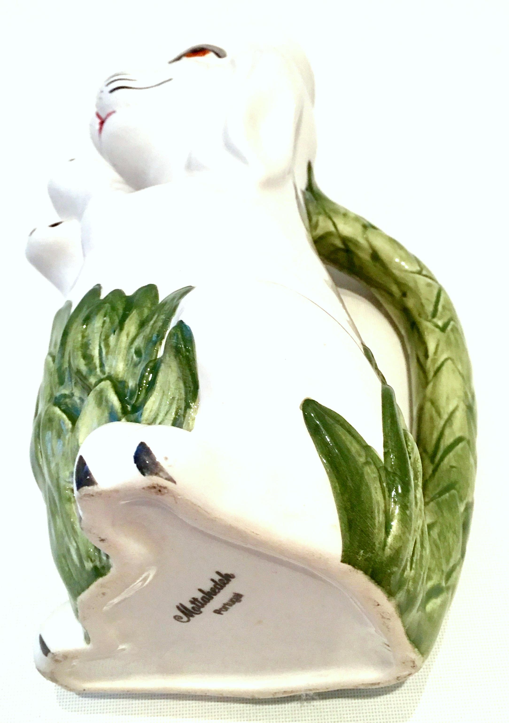 20th Century Ceramic Bunny Rabbit Beverage Pitcher by Mottahedeh, Portugal 5