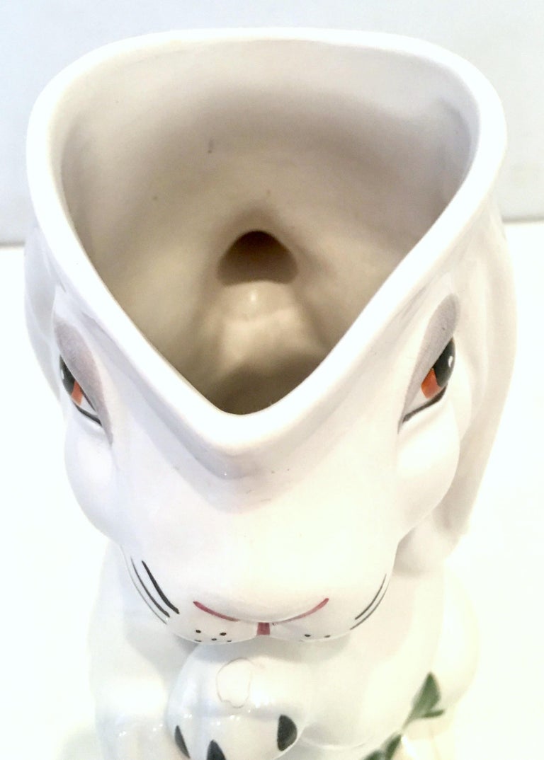 20th Century Ceramic Bunny Rabbit Beverage Pitcher by Mottahedeh ...