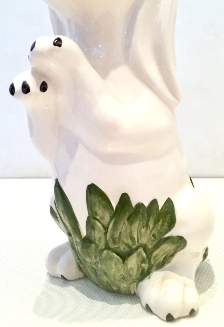 20th Century Ceramic Bunny Rabbit Beverage Pitcher by Mottahedeh ...