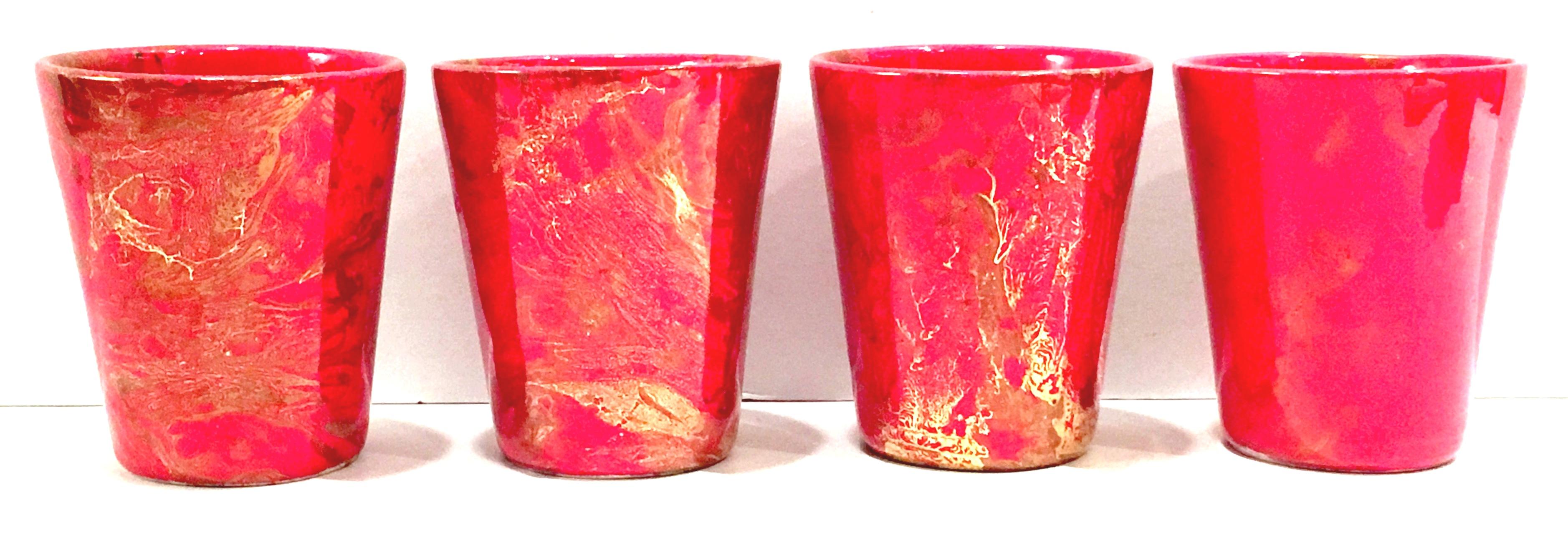 20th Century Ceramic Glaze Thunderbird Drinks Set Of 5 By, Arizona Pottery-USA 3
