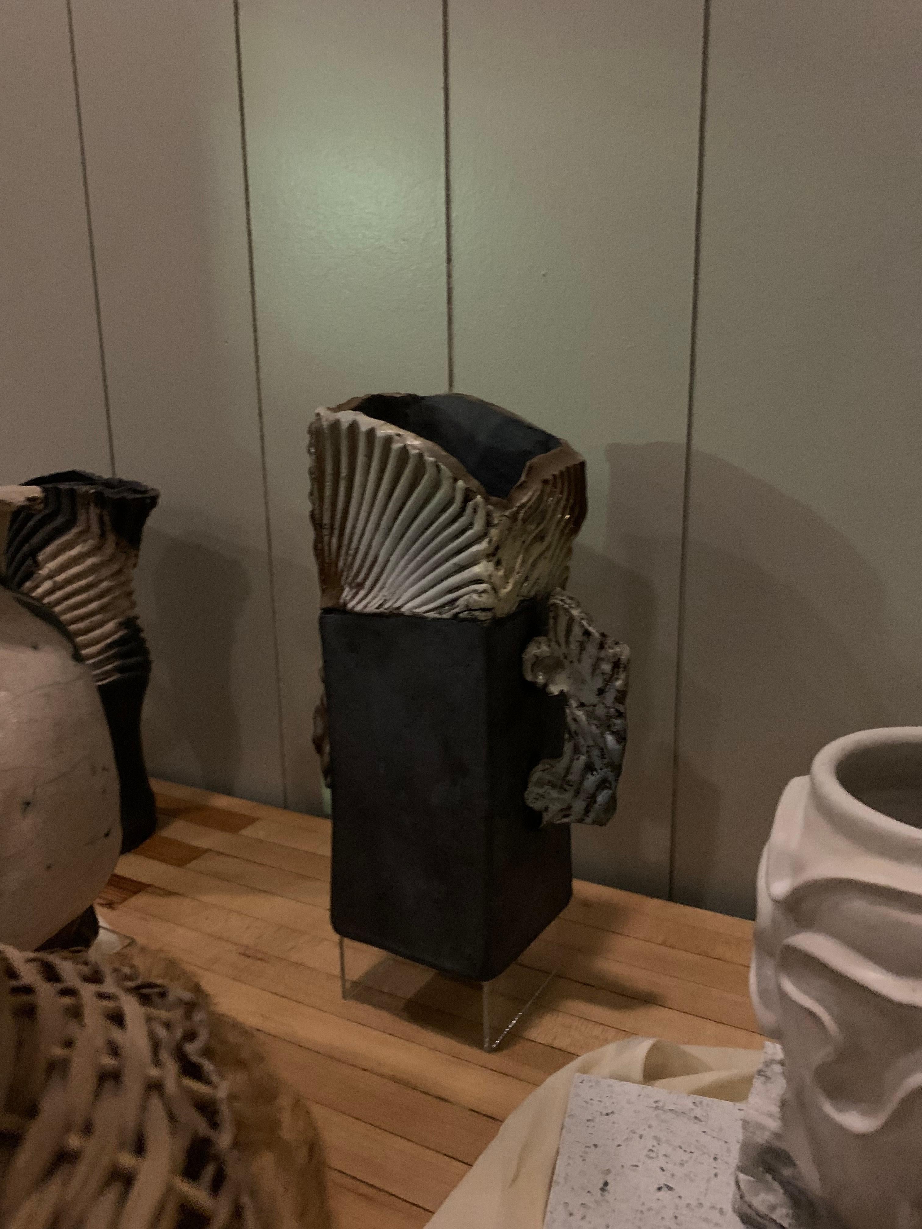 20th Century Ceramic Hand Crafted Vessel In Good Condition For Sale In Miami, FL