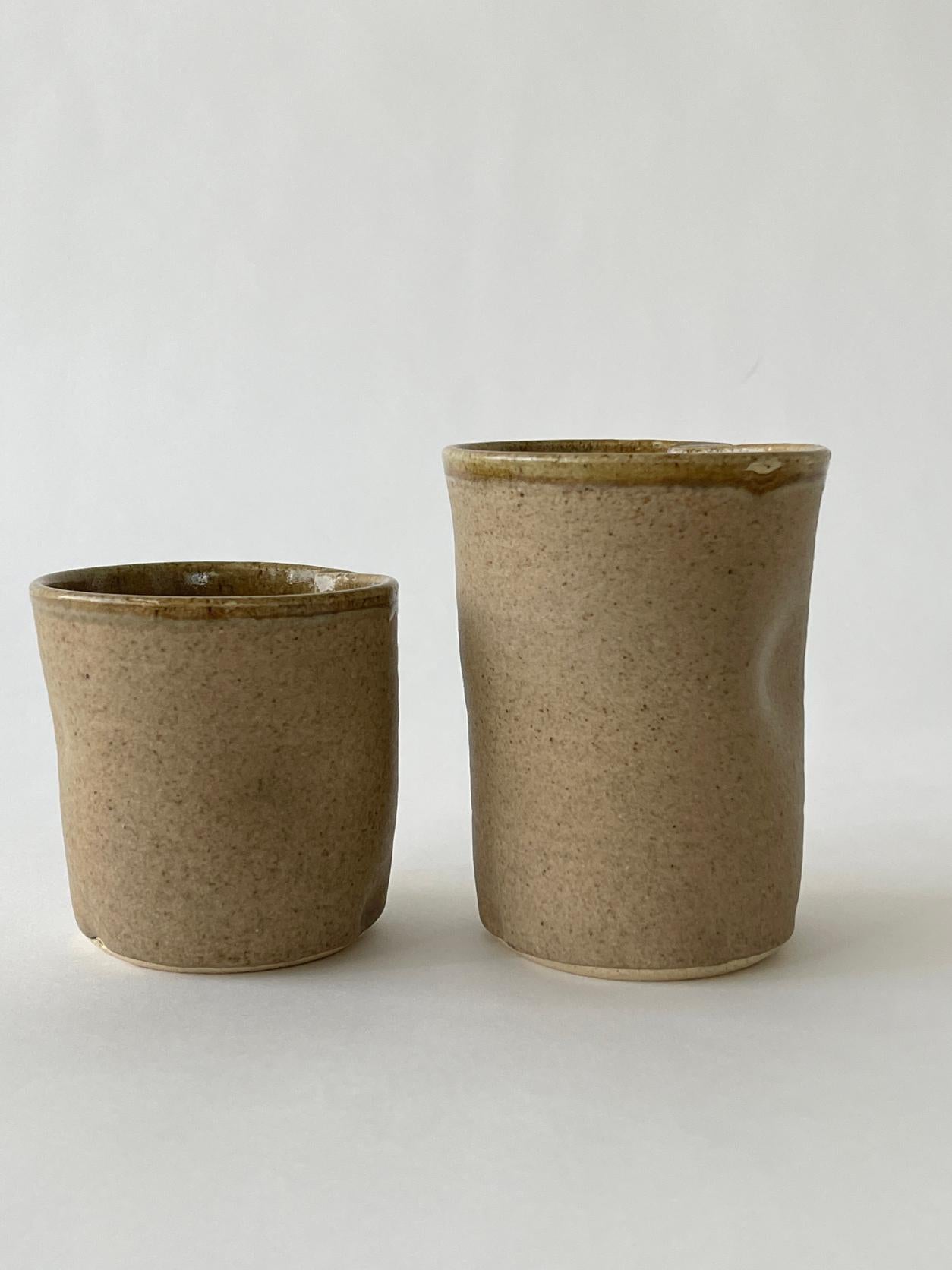 20th Century Ceramic Handcrafted Cup Set For Sale 5