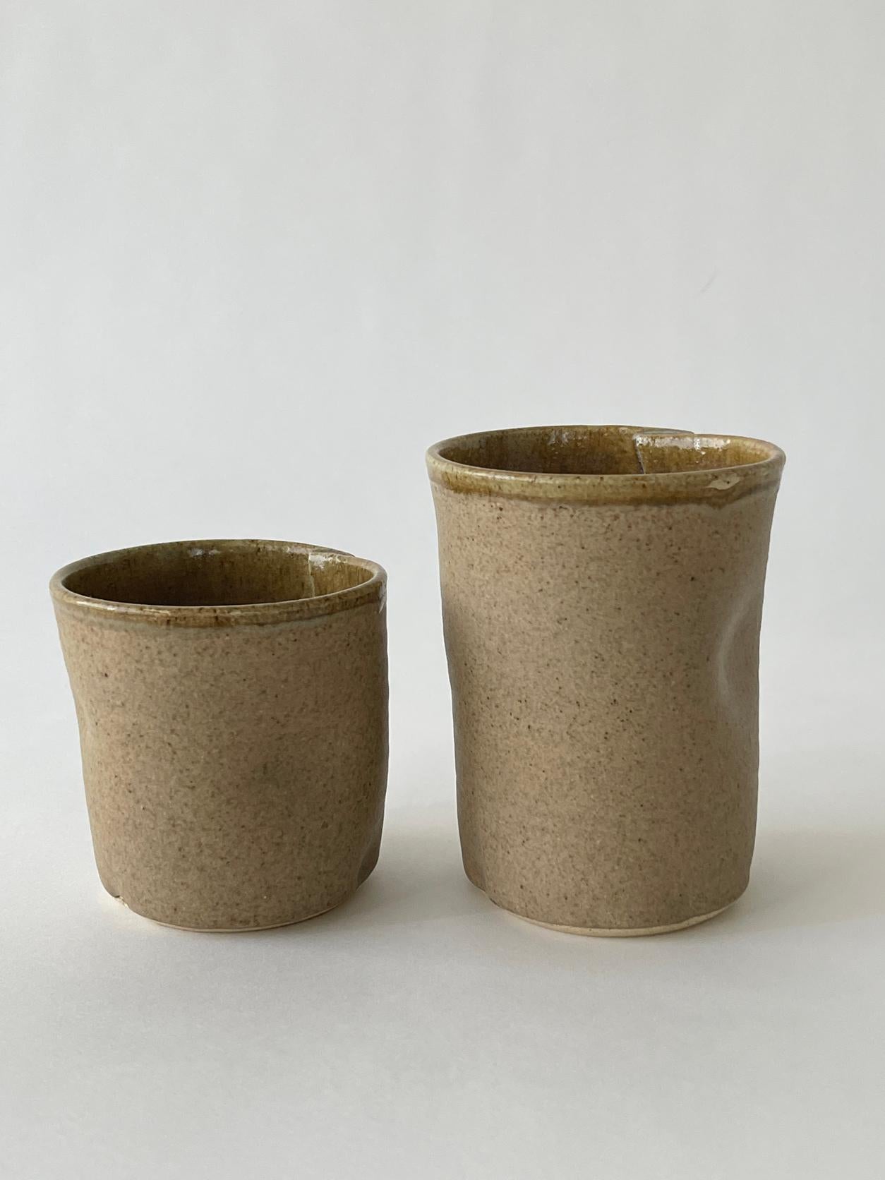 20th Century Ceramic Handcrafted Cup Set For Sale 6