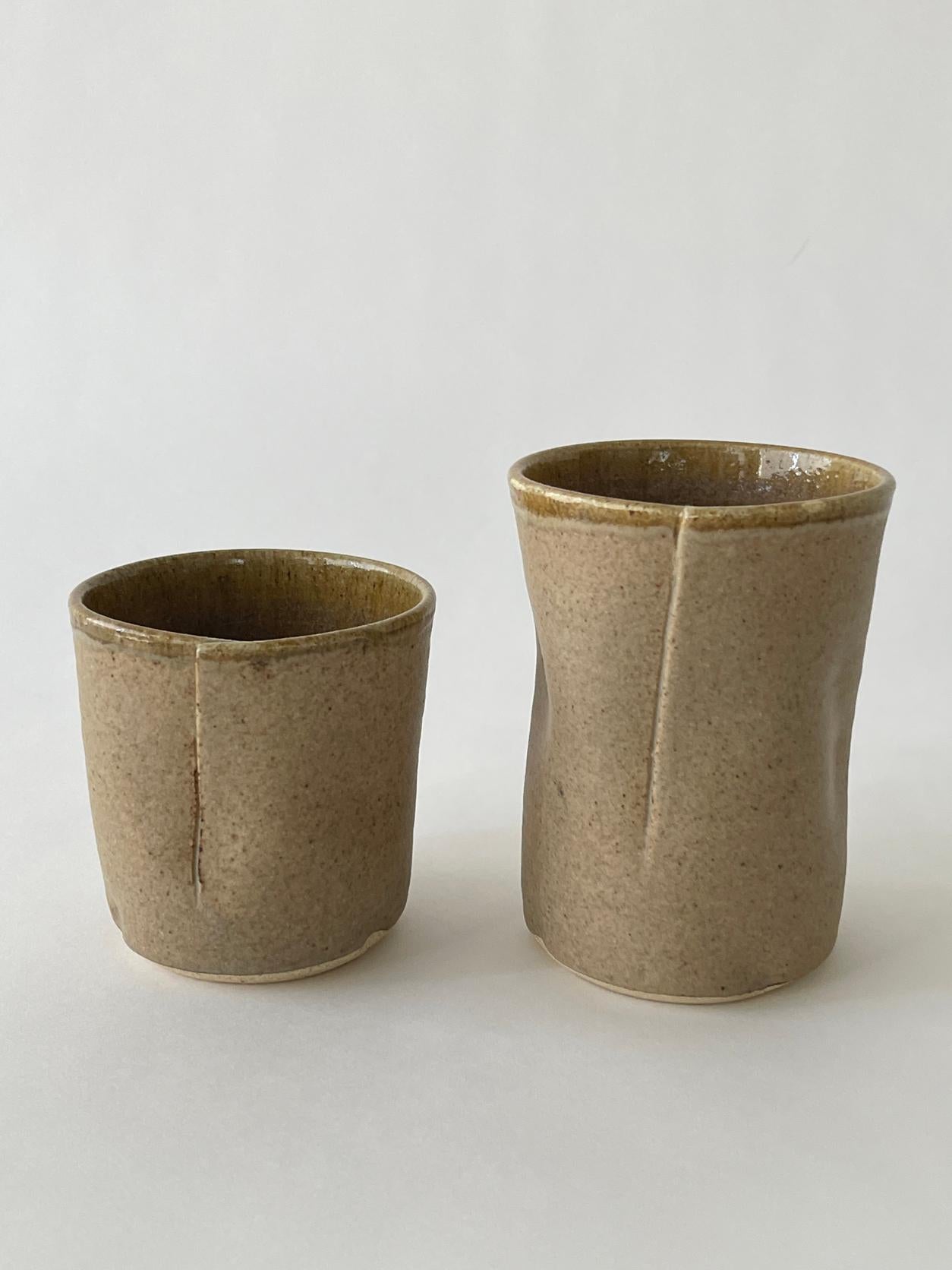 Unknown 20th Century Ceramic Handcrafted Cup Set For Sale