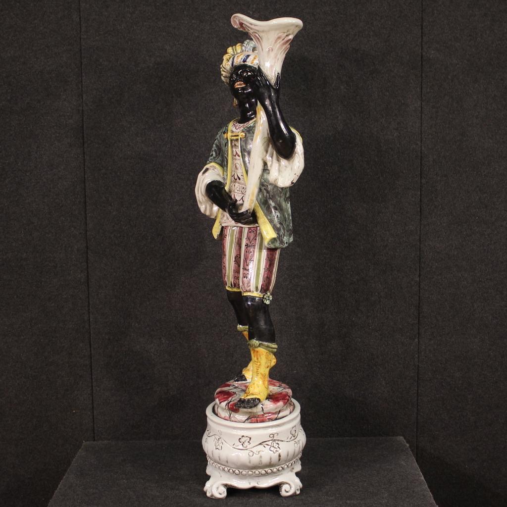 20th Century Ceramic Italian Moor Sculpture, 1960 For Sale 6