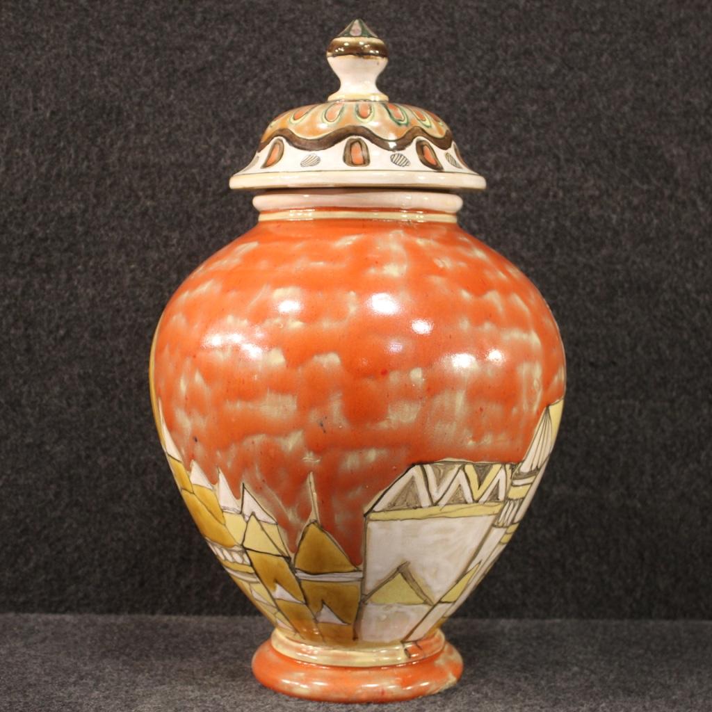 Late 20th Century 20th Century Ceramic Italian Signed and Dated Vase, 1976