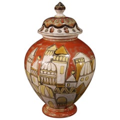 20th Century Ceramic Italian Signed and Dated Vase, 1976