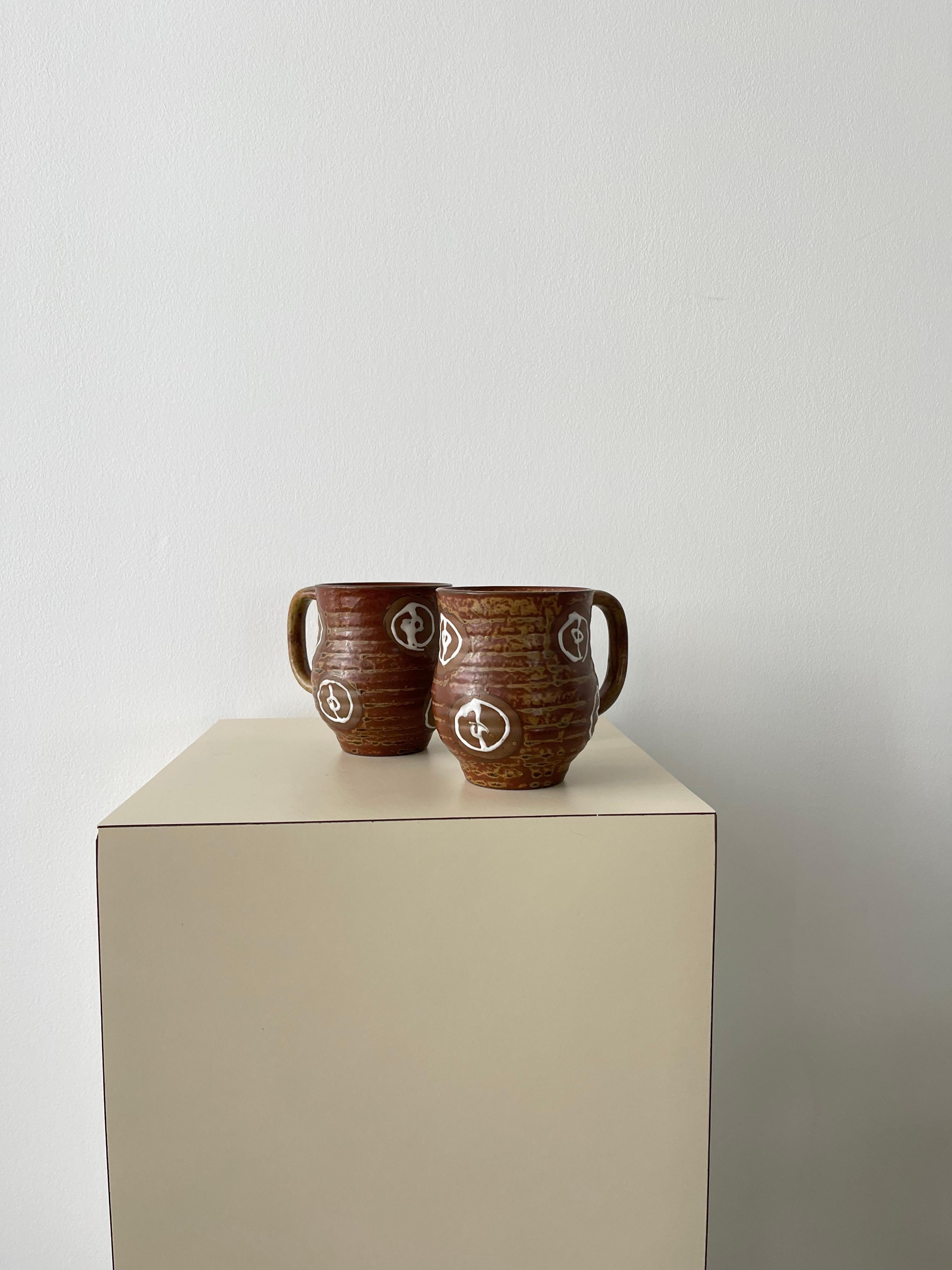 Hand-Crafted 20th Century Ceramic Mugs