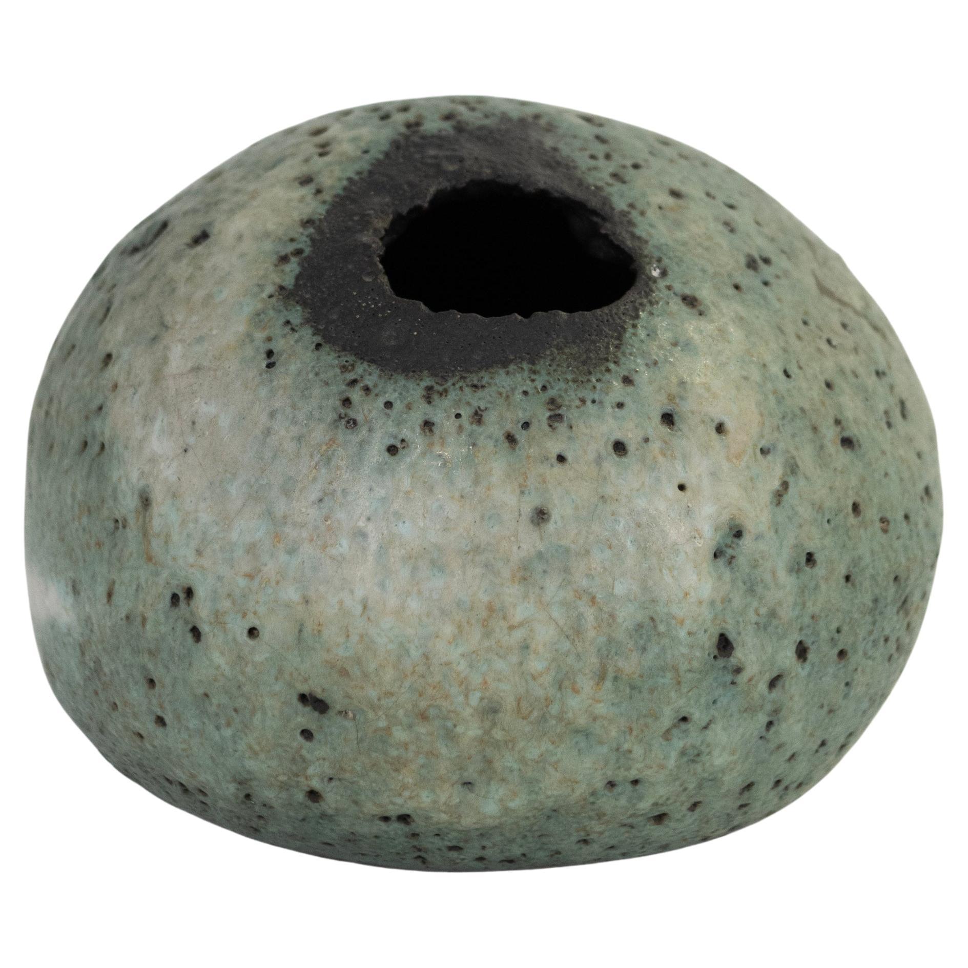 20th Century Ceramic Round Studio Pot with Rough Opening im Angebot