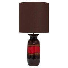 20th Century Ceramic Table Lamp, Glazed Finish, Germany, Vintage Style