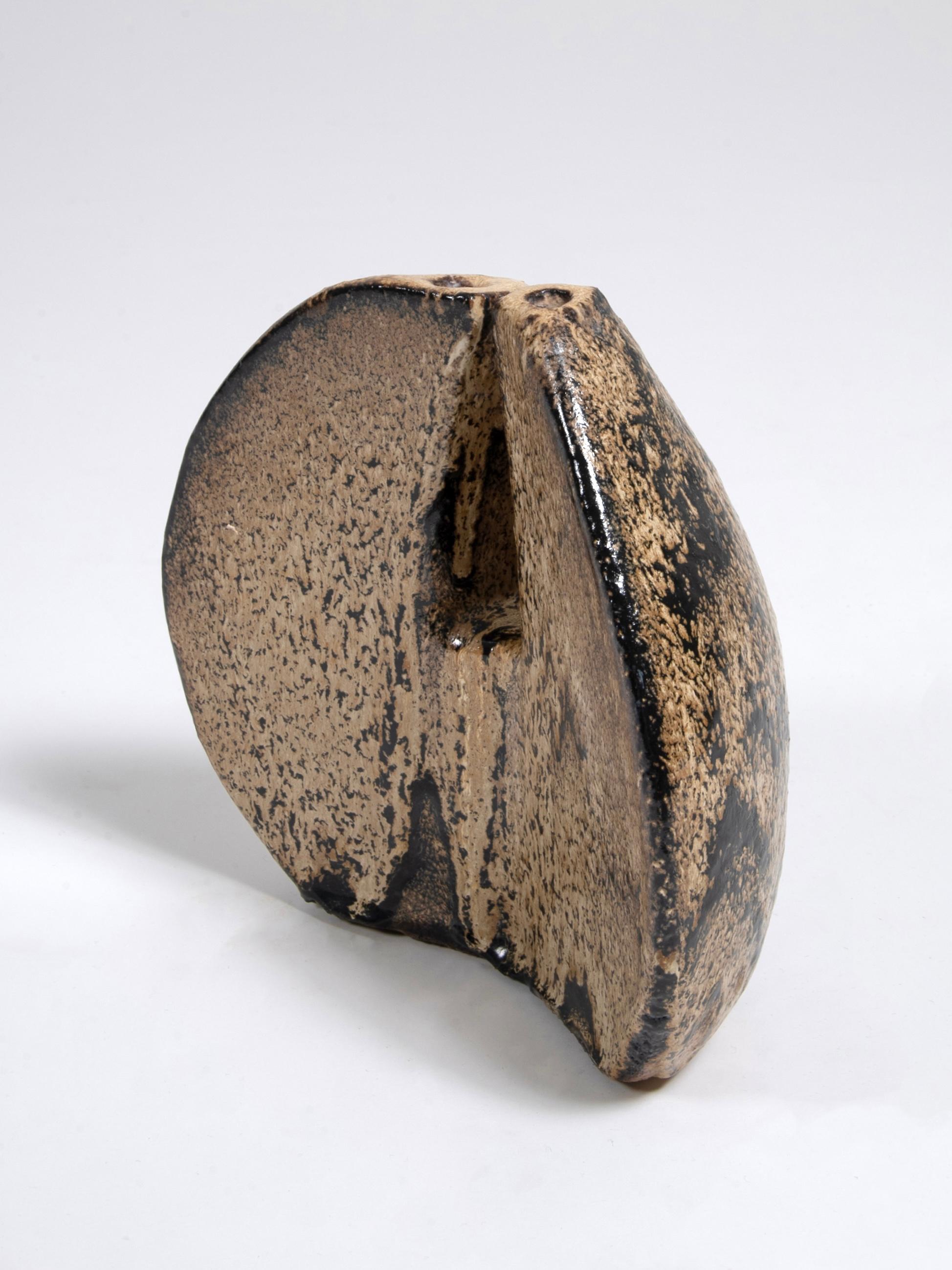 Mid-Century Modern 20th Century Ceramic Vase by Andree & Michel Hirlet, circa 1970 For Sale