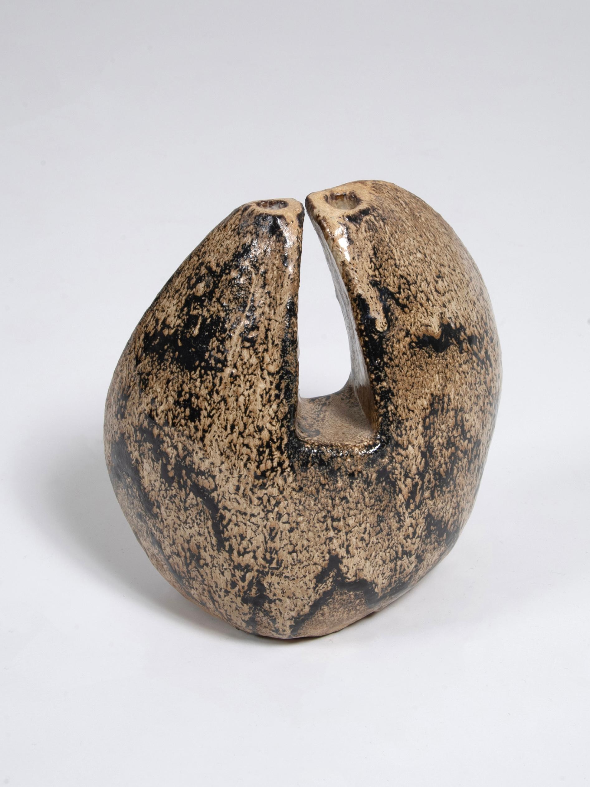 French 20th Century Ceramic Vase by Andree & Michel Hirlet, circa 1970 For Sale