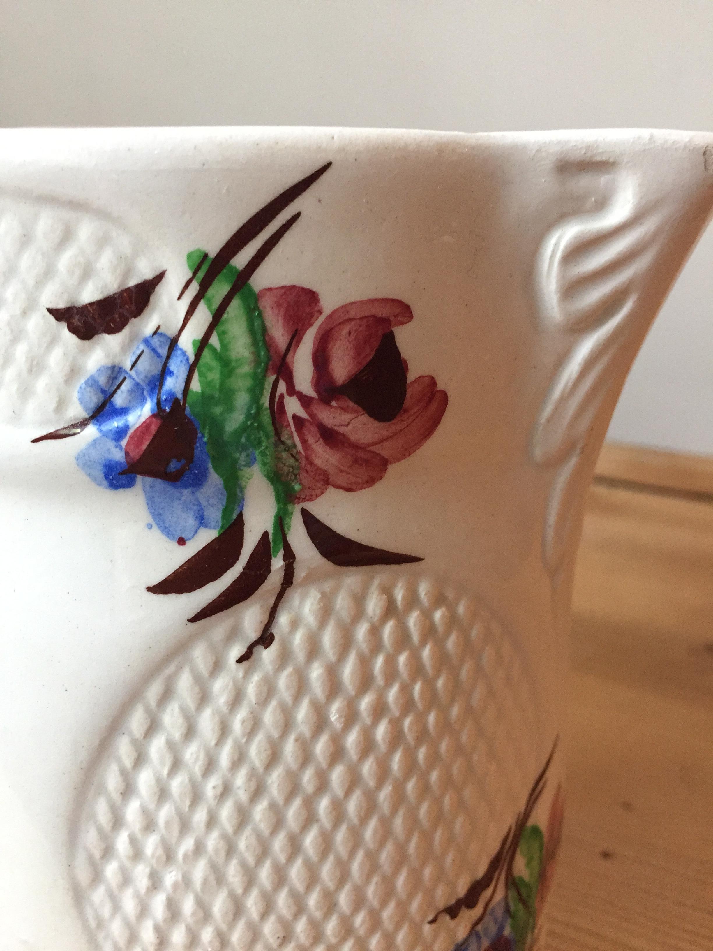 Hand-Painted 20th Century Ceramic Vase Hand Painted For Sale