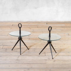 20th Century, Caesar Lacquer Pair of Occasional Table