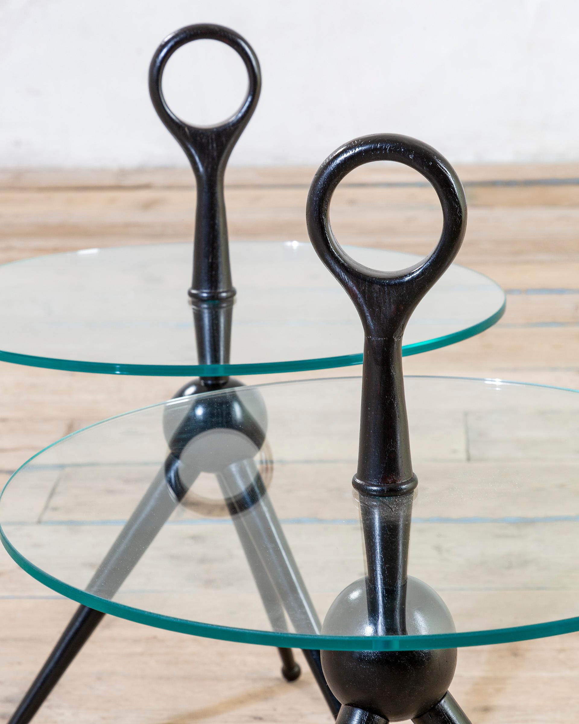Mid-20th Century 20th Century, Caesar Lacquer Pair of Occasional Table For Sale