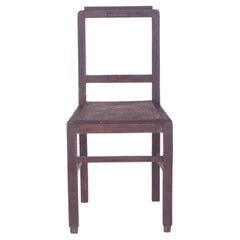 20th Century Chair with Embossed Leather Seat and Nailhead Trim