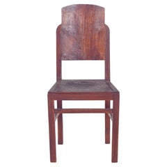 20th Century Chair with Embossed Leather Seat