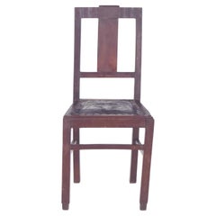 20th Century Chair with Nailhead Trim and Embossed Leather Seat